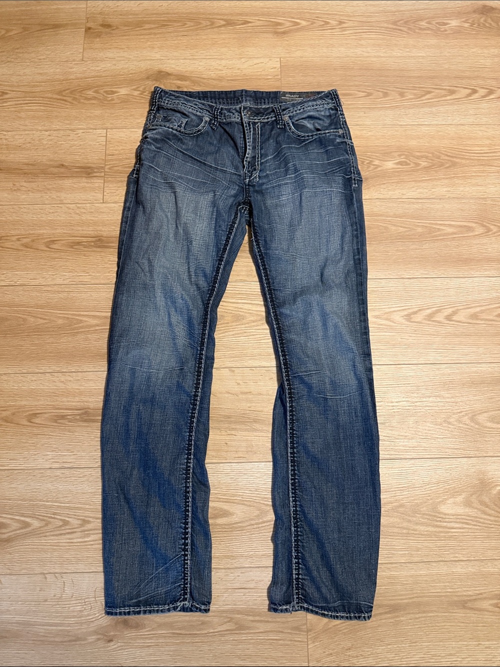 Buckle Brady Men's Blue Straight Jeans 33x34